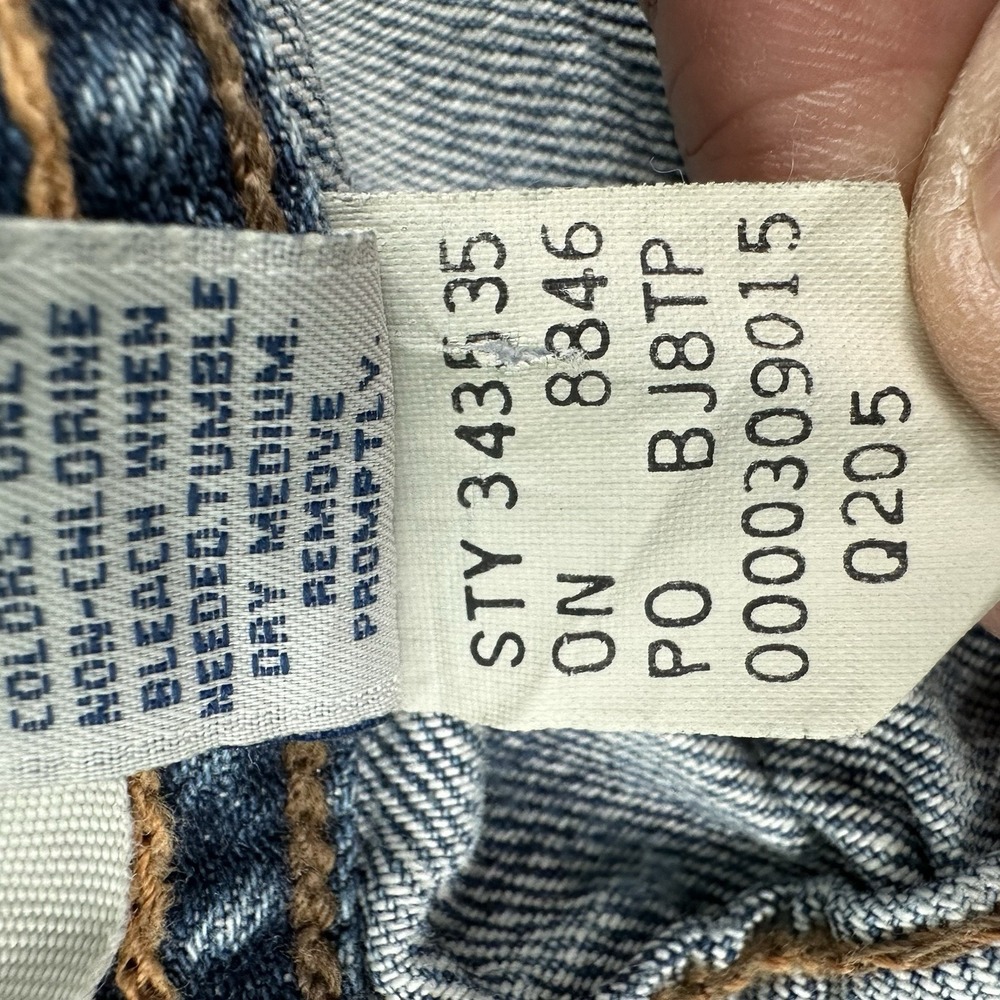 Vtg New Old Navy‎ Baggy Jeans Mens 33x30 Light Blue Y2K Straight Wide Leg Loose - Picture 6 of 16